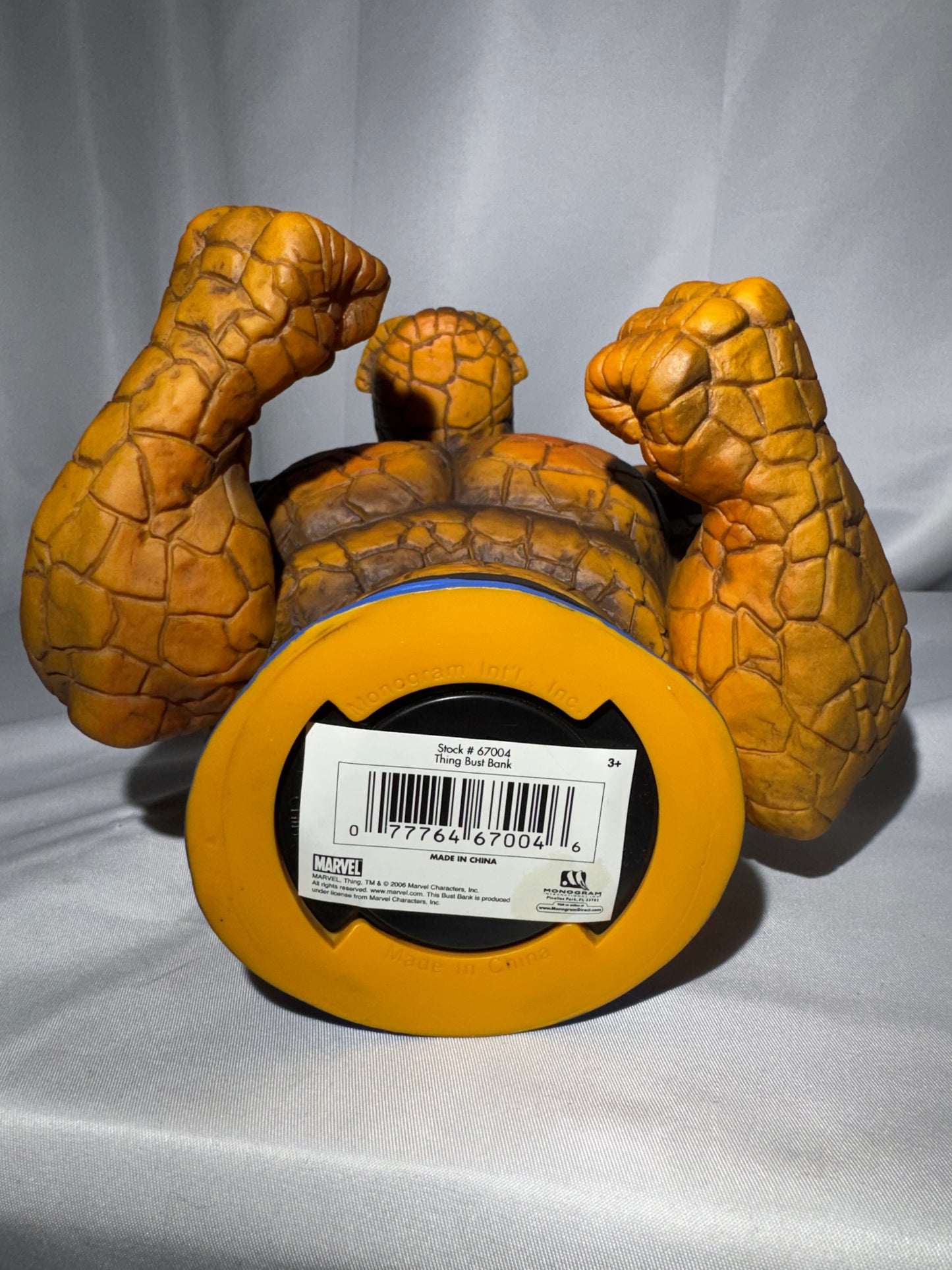 Vintage Marvel The Thing Bust Bank Monogram International Fantastic Four Coin Bank 6.5”
