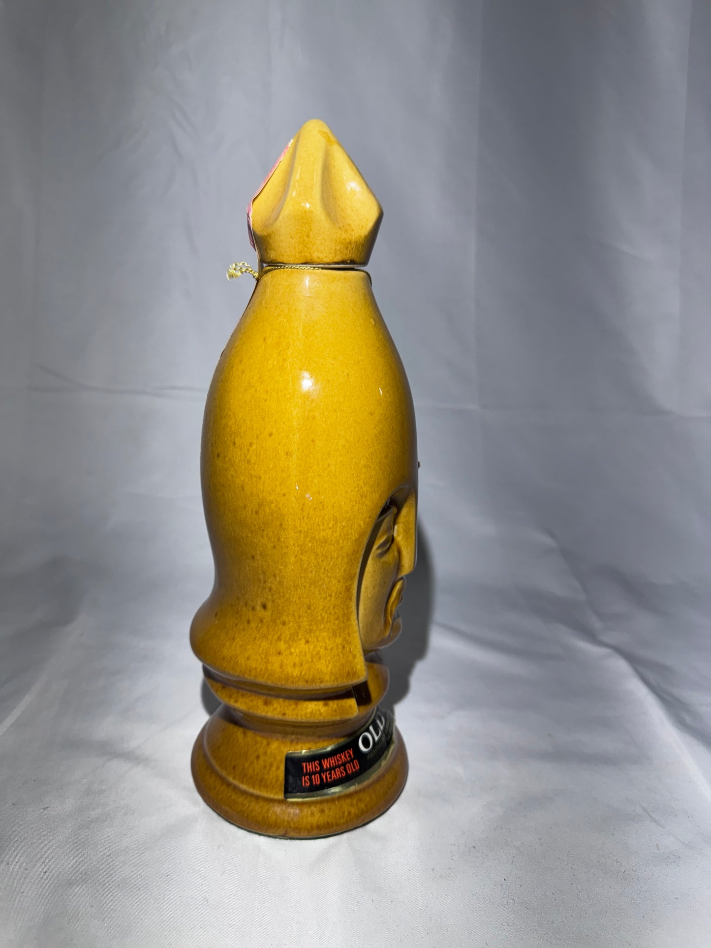 1969 Old Crow 10-Year-Old Bourbon Chessmen Ceramic Decanters – Set of 6 Gold Pawns