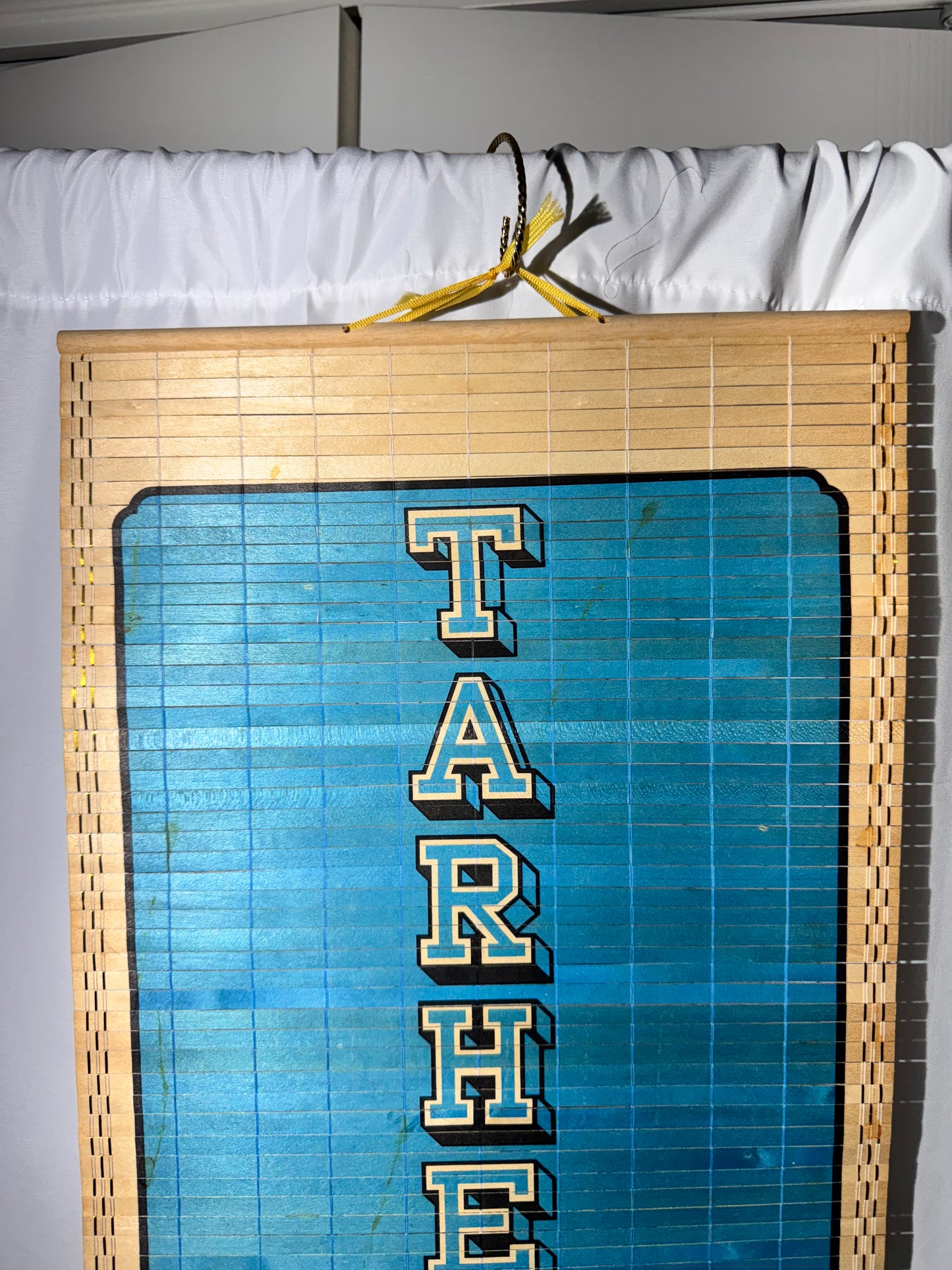 Vintage 1985 UNC University of North Carolina Tar Heels Bamboo Wall Calendar – Reversible