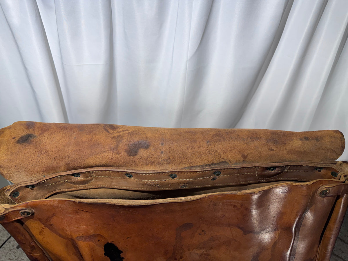 Vintage WWII-Era U.S. Mail Leather Postal Carrier / Messenger Bag – Heavy-Duty Leather – Bona Allen