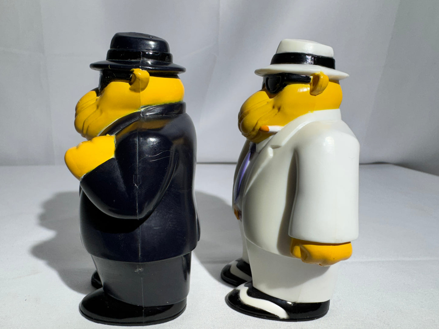 1993 Joe Cool Camel Salt & Pepper Shakers – Black & White Suit Set – With Stoppers