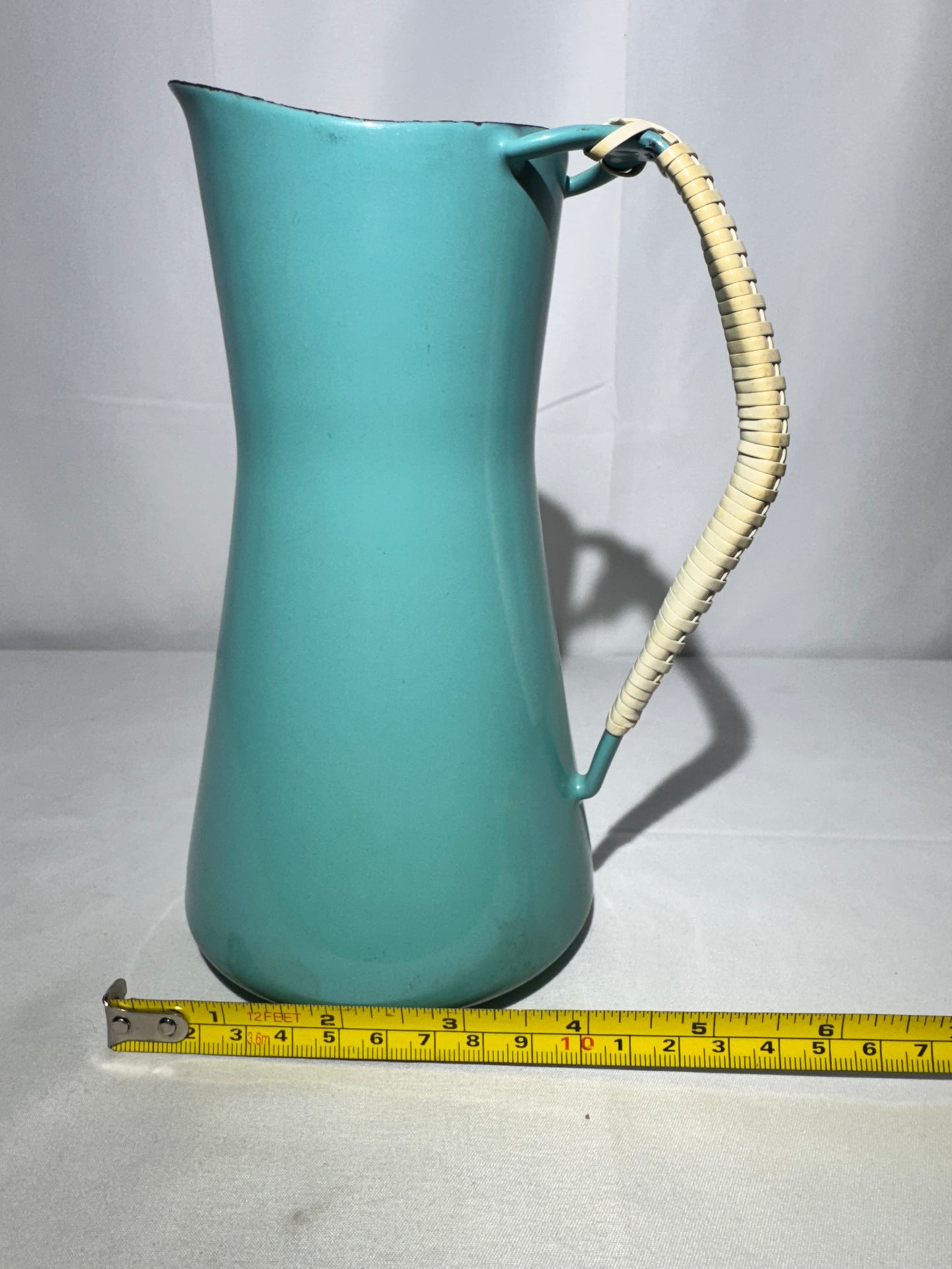 Vintage Dansk Denmark Koben Style Pitcher – 8” Tall – Teal – 1956