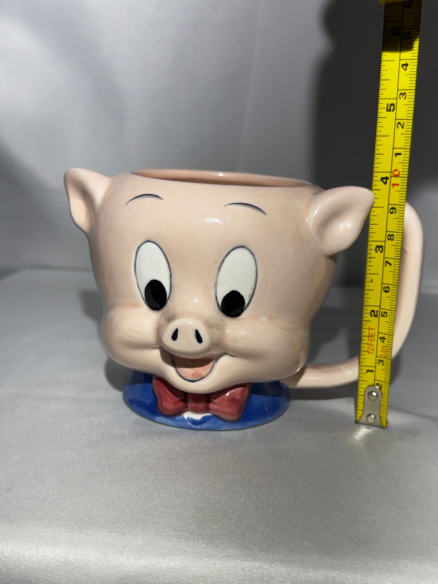 Vintage 1989 Porky Pig Looney Tunes Ceramic Mug Applause Collectible Cup