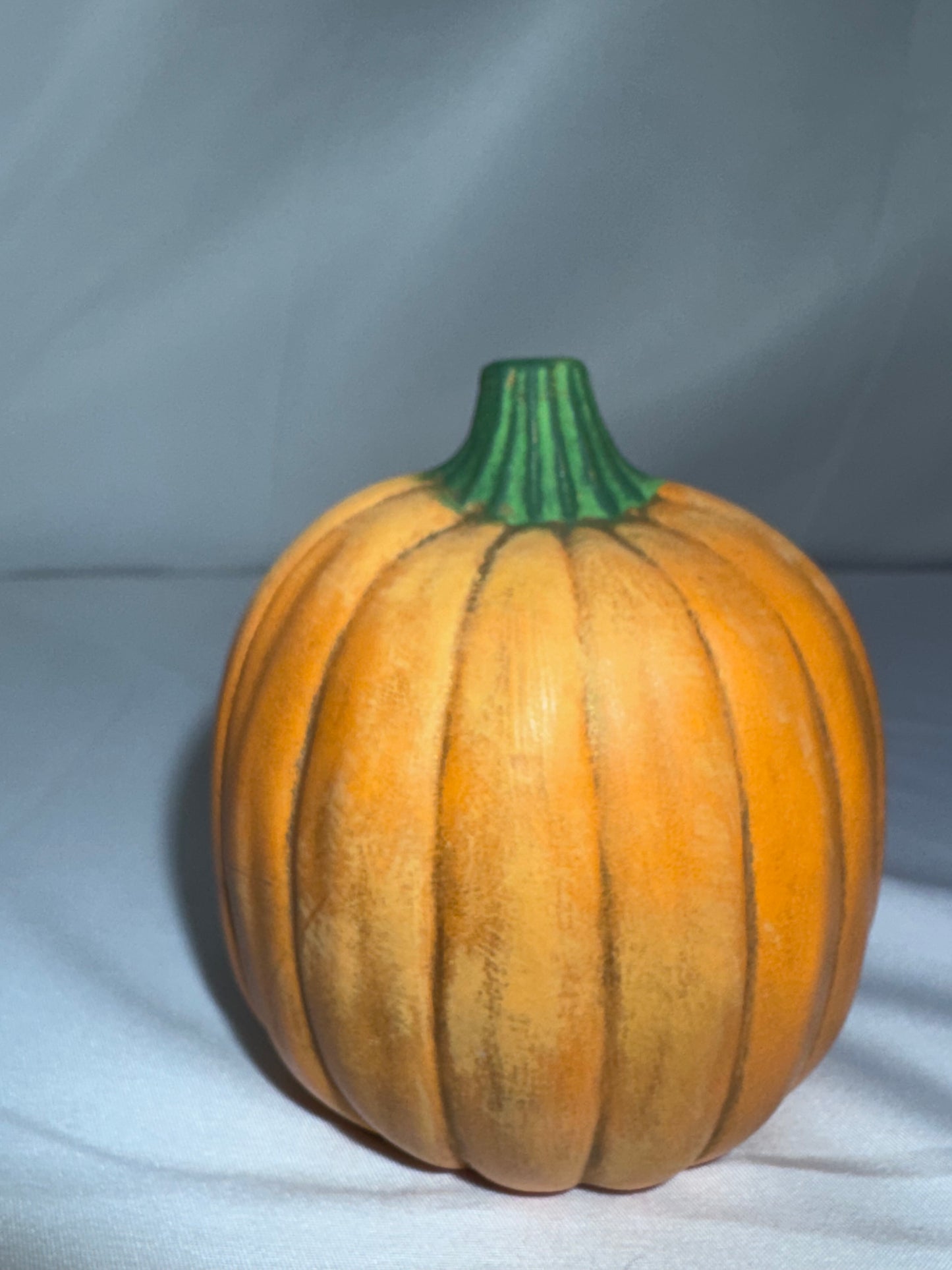 Vintage Hand-Painted Ceramic Pumpkin Figurine – Baby Face – CB 2000