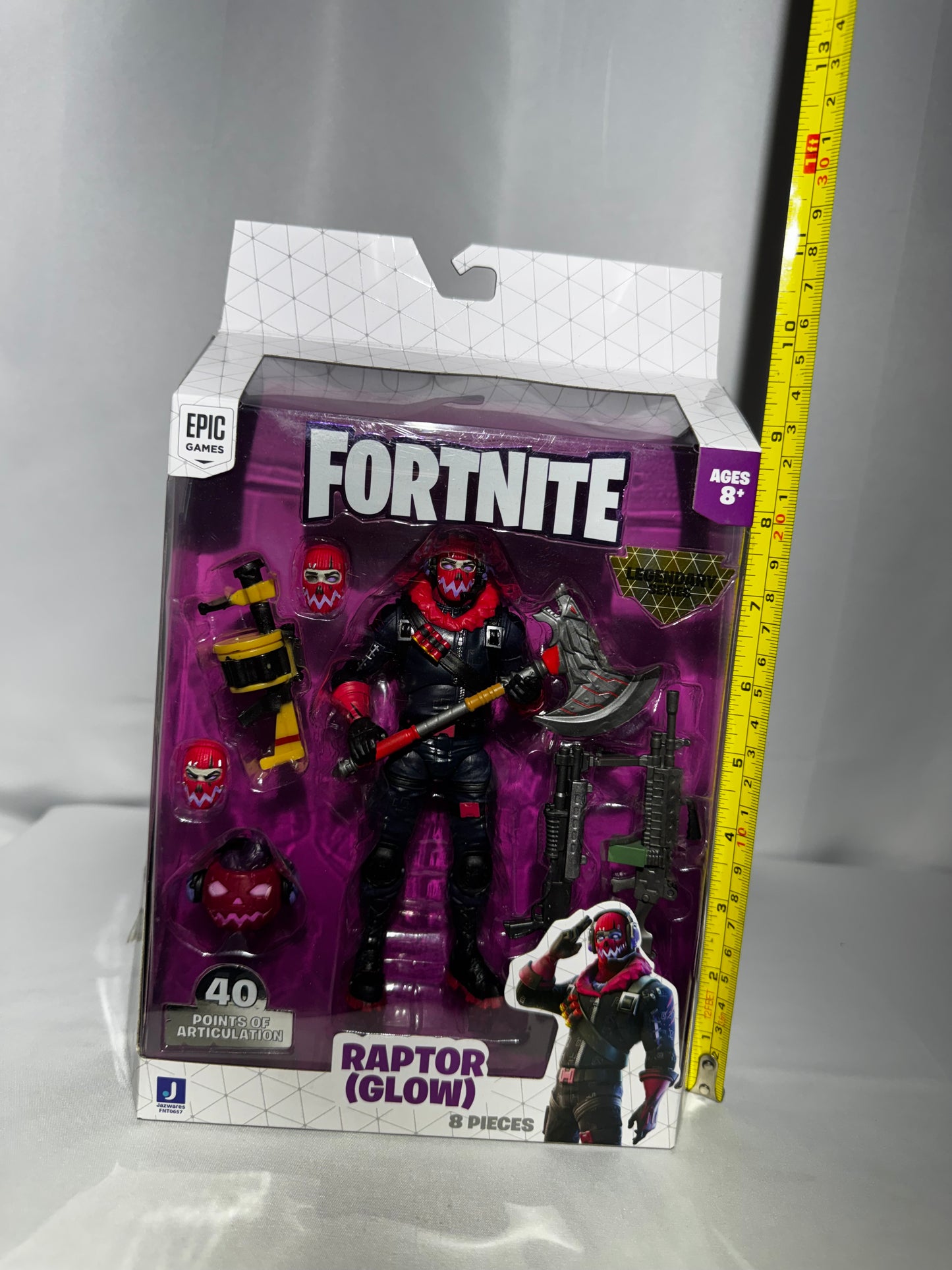 Fortnite action figure – Raptor (Glow) from the Legendary Series by Epic Games (2021)