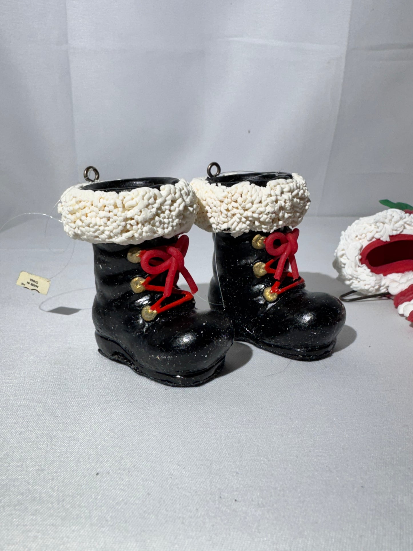 Dept.56 Santa Suit Ornament Set Hat & Scarf, Jacket & Mittens, and Boots