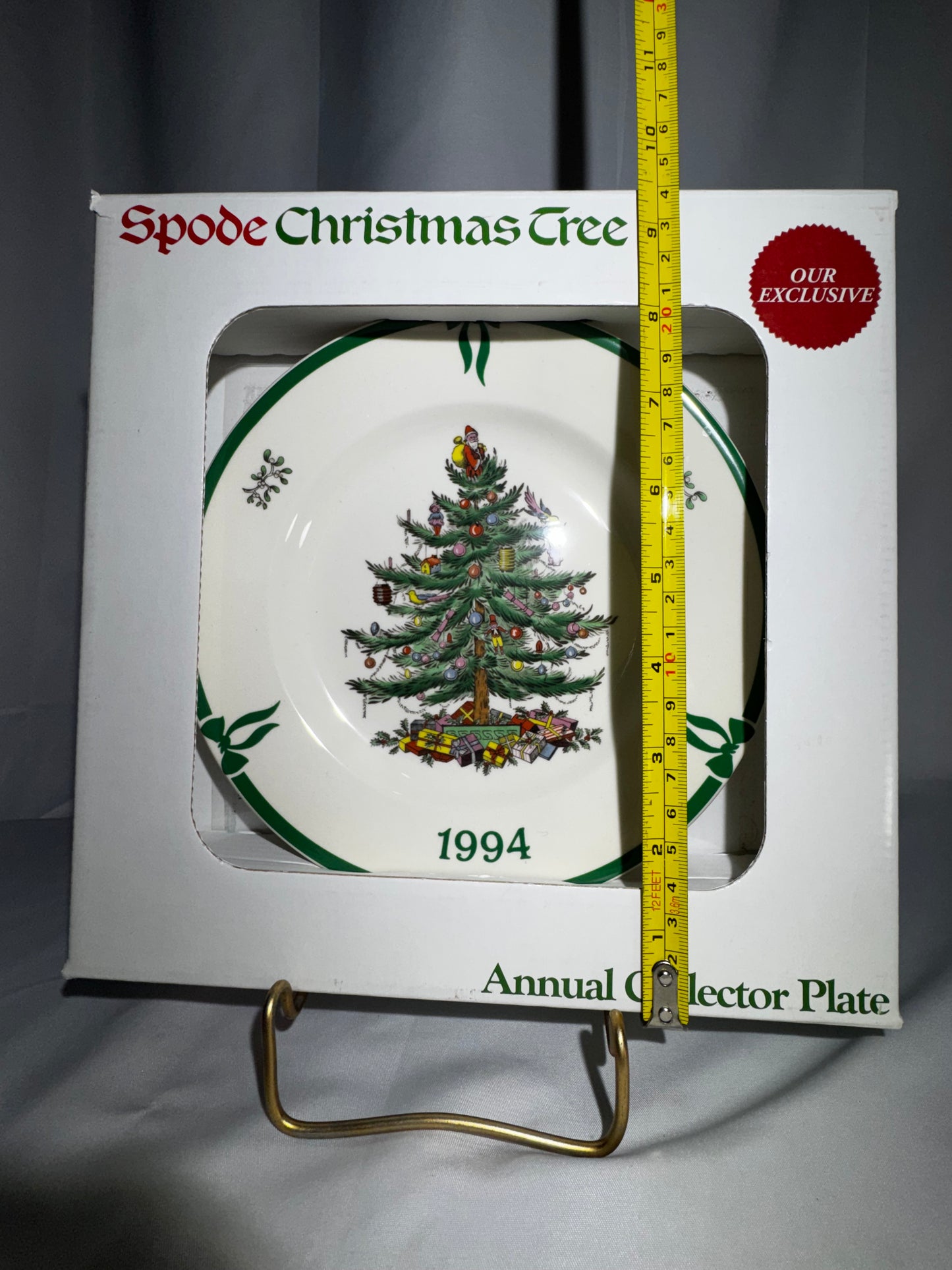 Spode Christmas Tree 1994 Annual Collector Plate 7 7/8” Earthenware w/ Box