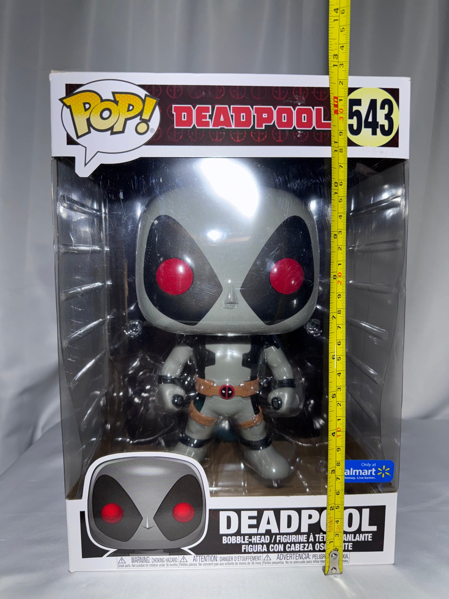 Funko Pop! Marvel Deadpool 10” Gray X-Force Walmart Exclusive #543
