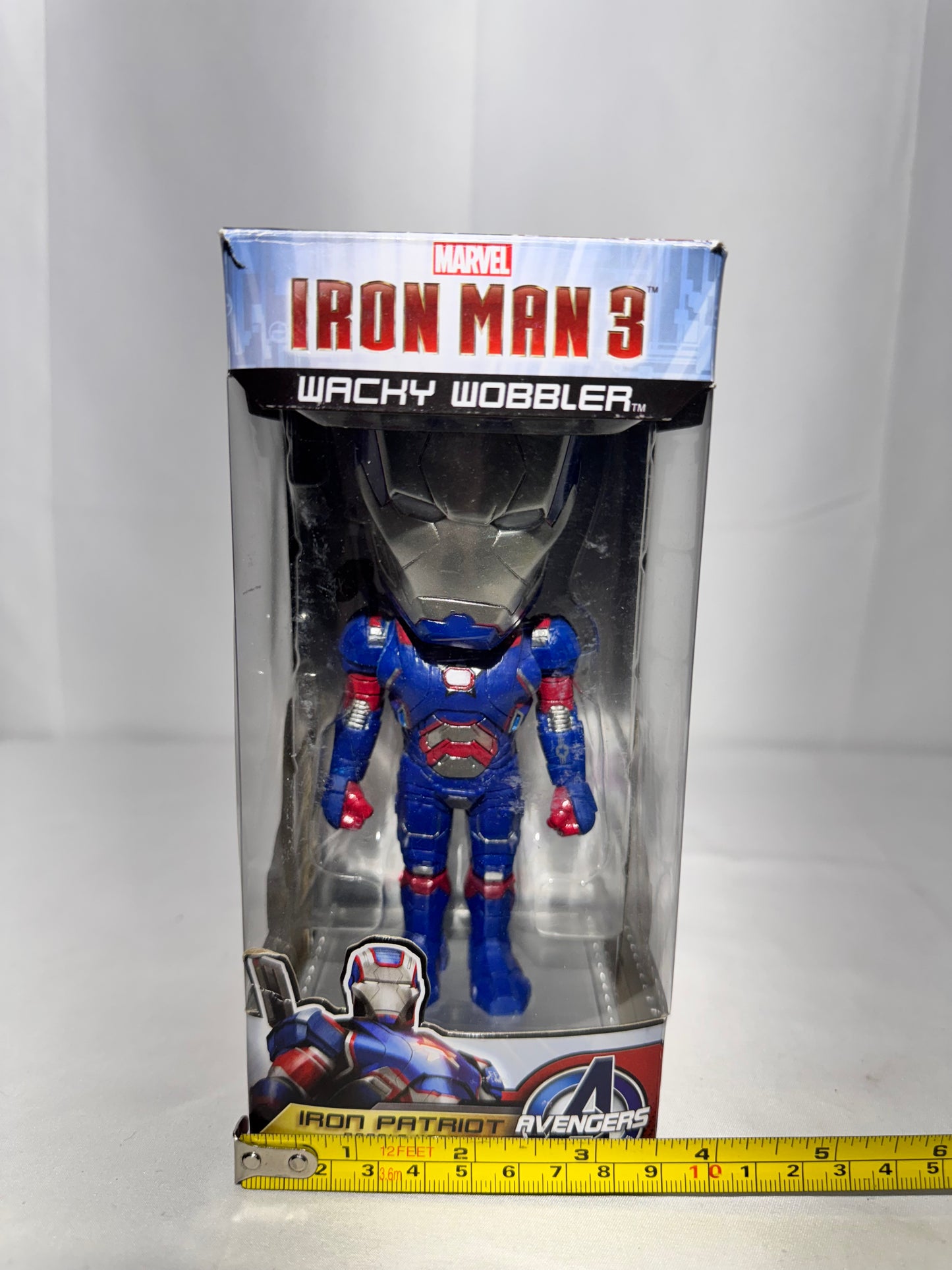 Marvel Iron Man 3 – Iron Patriot Wacky Wobbler Bobblehead (2013) – Original Box