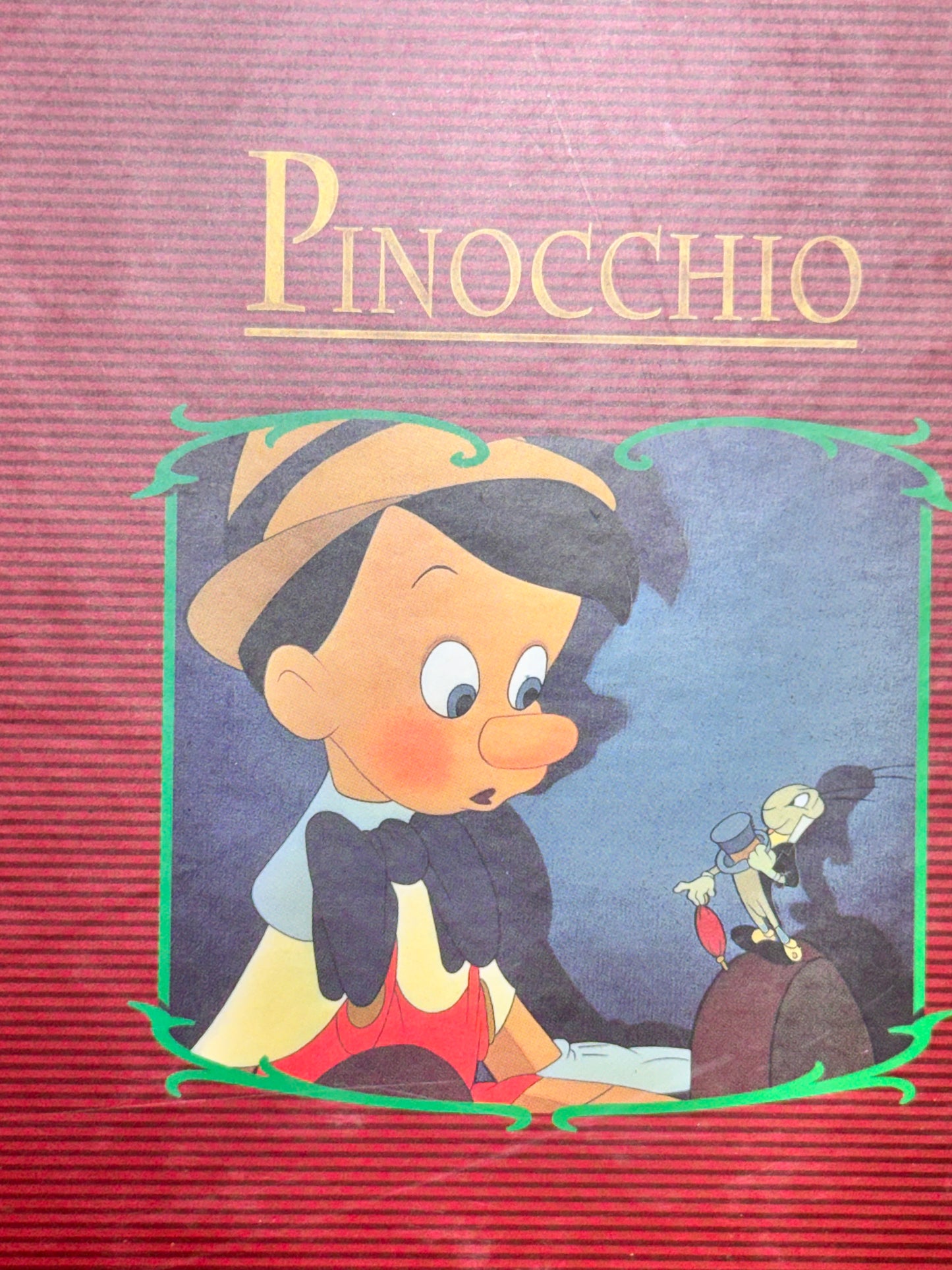 Vintage Disney Pinocchio Storybook Ornament Set 6 Pc Blue Fairy Jiminy