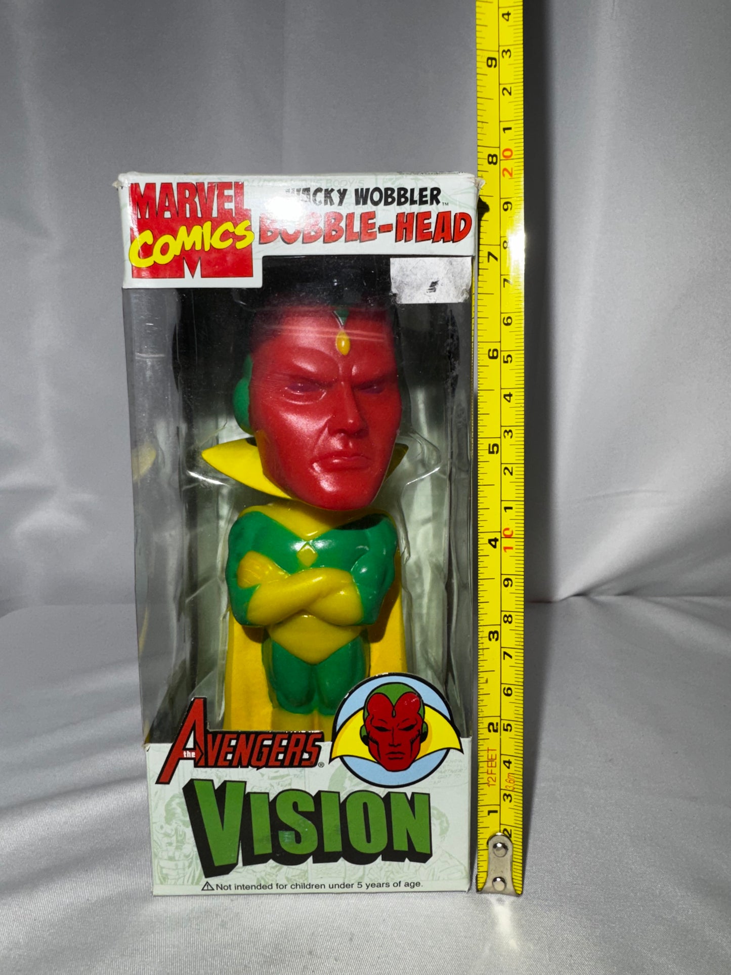 Funko Wacky Wobbler Vision Bobblehead Marvel Comics 2008 Vaulted w/ Box