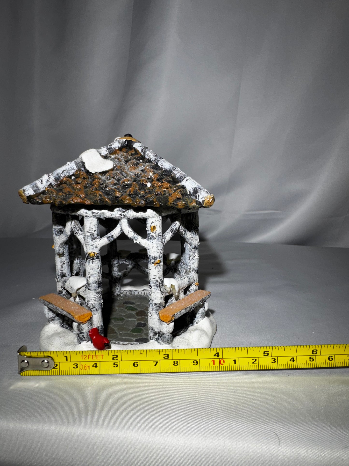 Department 56 North Pole Woods Birch Gazebo #56.52877 Retired Village Accessory