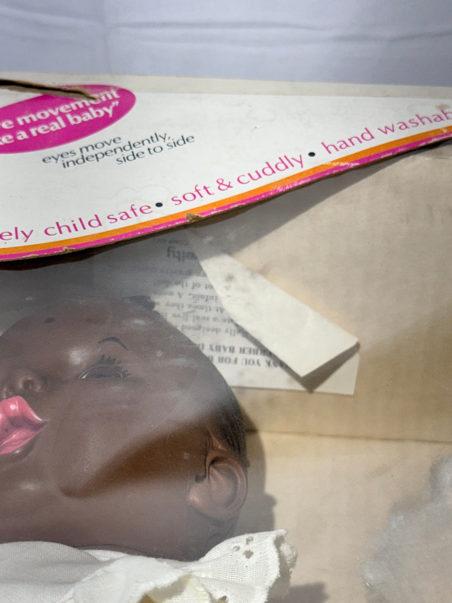 Vintage 1979 African American Gerber Baby Doll with Accessories – Original Box – Cries “Ma-Ma” – 17” Complete Set