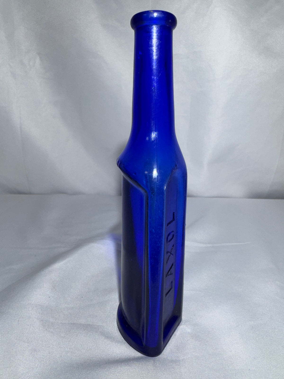 Antique A.J. White Laxol Cobalt Blue Glass Medicine Bottle – New York – 1894 Patent