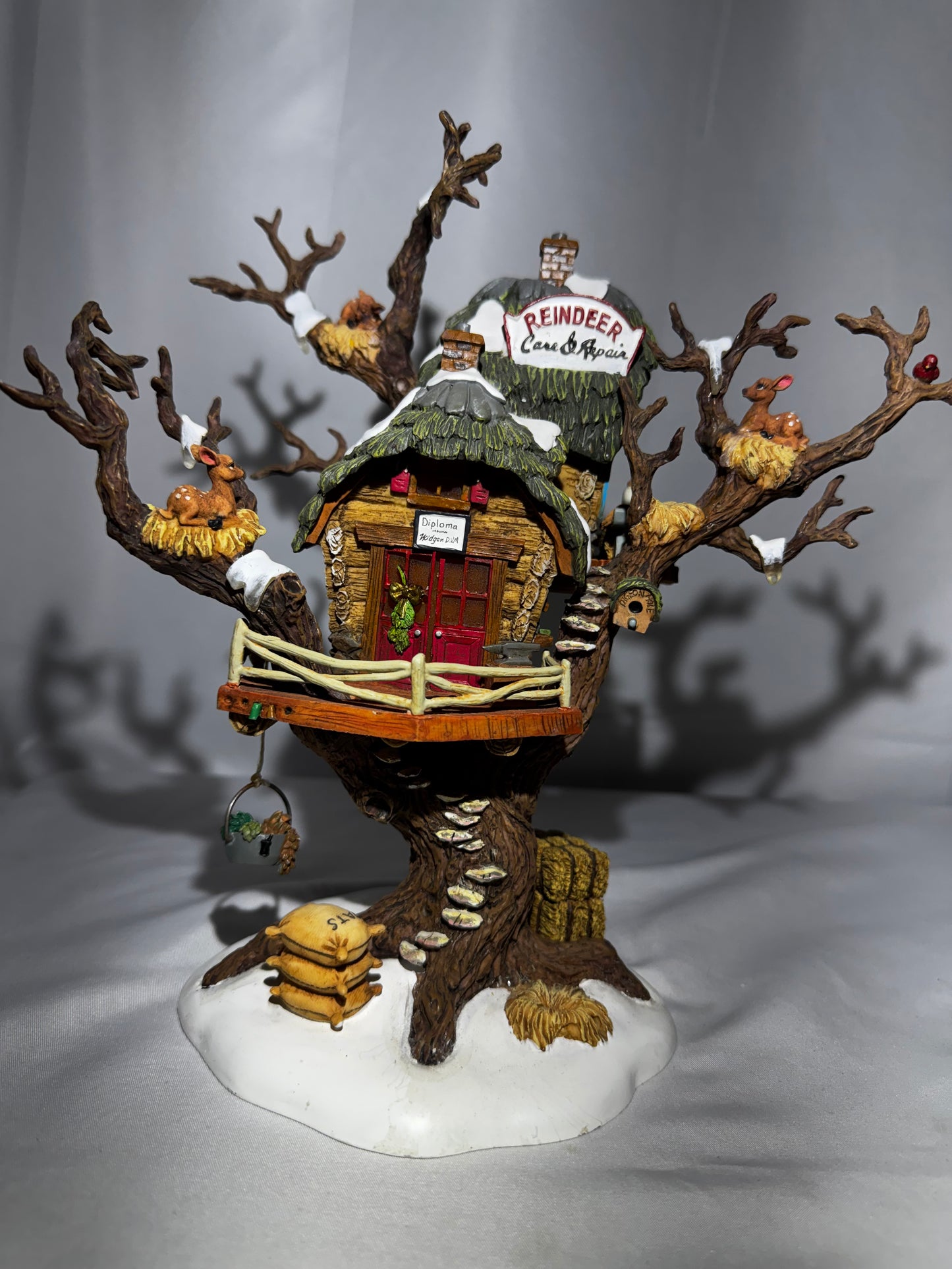 Department 56 North Pole Woods “Reindeer Care & Repair” Lit Building – Item #56.56882