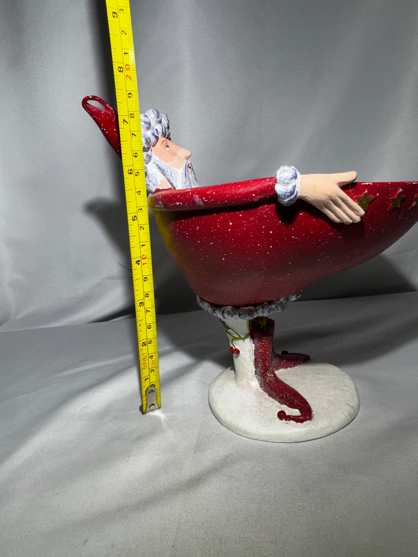 Department 56 Patience Brewster Krinkles Santa Candy Bowl 8” Whimsical Christmas
