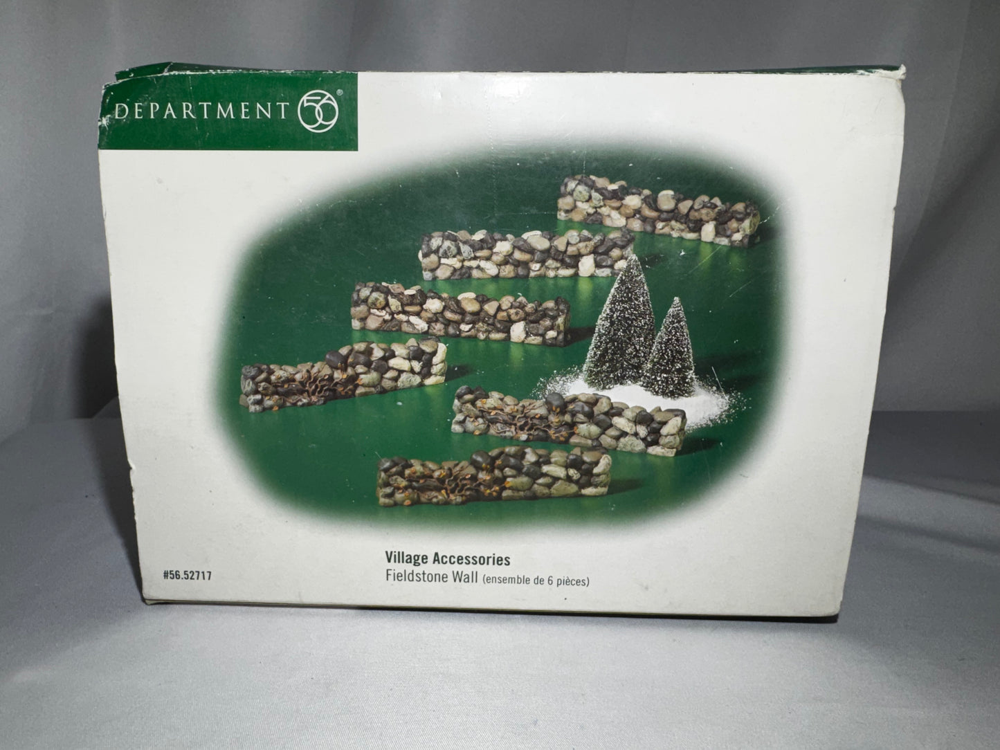 Department 56 Fieldstone Wall Set #52717 Village Accessory 6 Pc w/ Original Box
