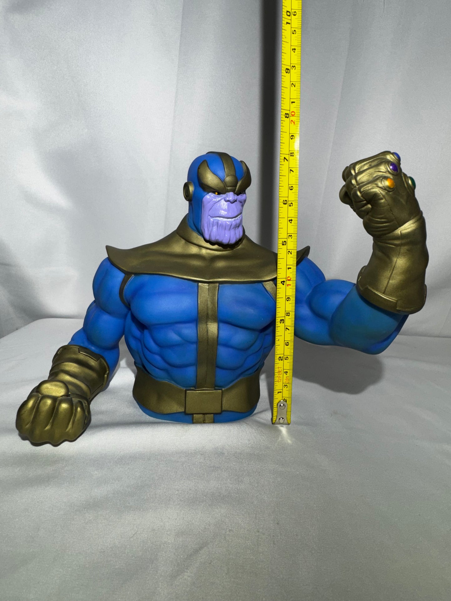 Marvel Thanos Infinity Gauntlet PVC Bust Coin Bank Monogram Direct #67952