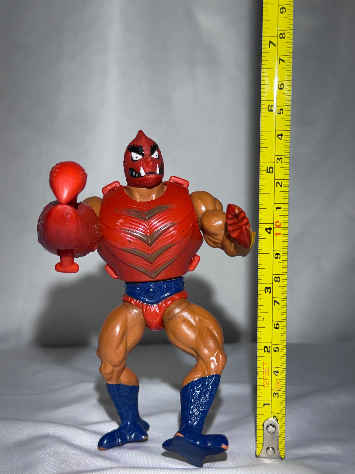 Vintage 1980s Mattel Masters of the Universe Clawful Action Figure – Loose – Missing Mace