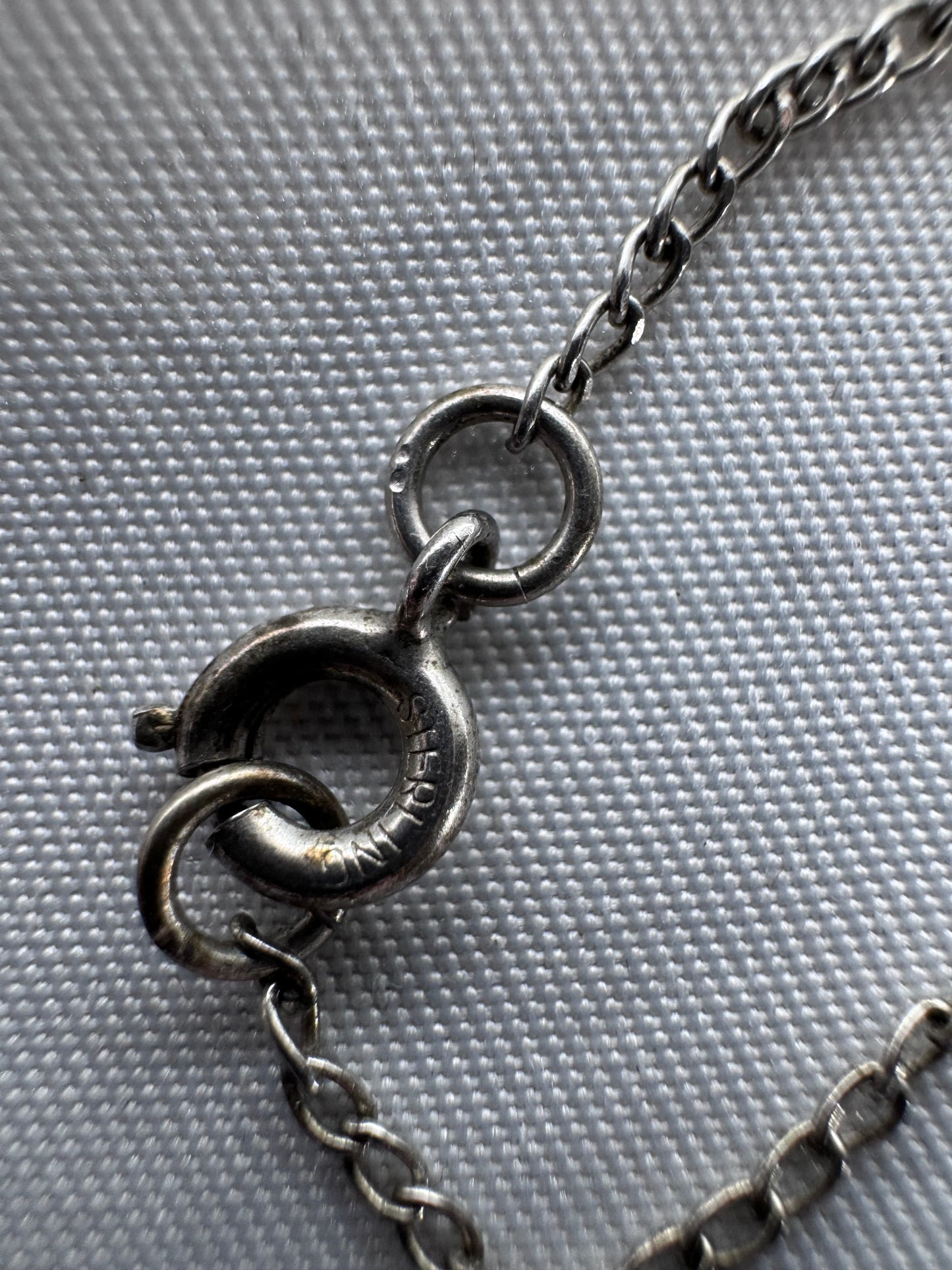 Vintage ALCO Mid-Century Victorian Revival Sterling Silver & Smoky Quartz Necklace – Circa 1950s