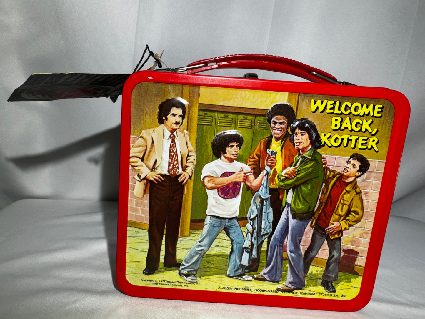 Vintage 1977 Welcome Back, Kotter Metal Lunchbox & Thermos w/ Tag Aladdin -NOS!