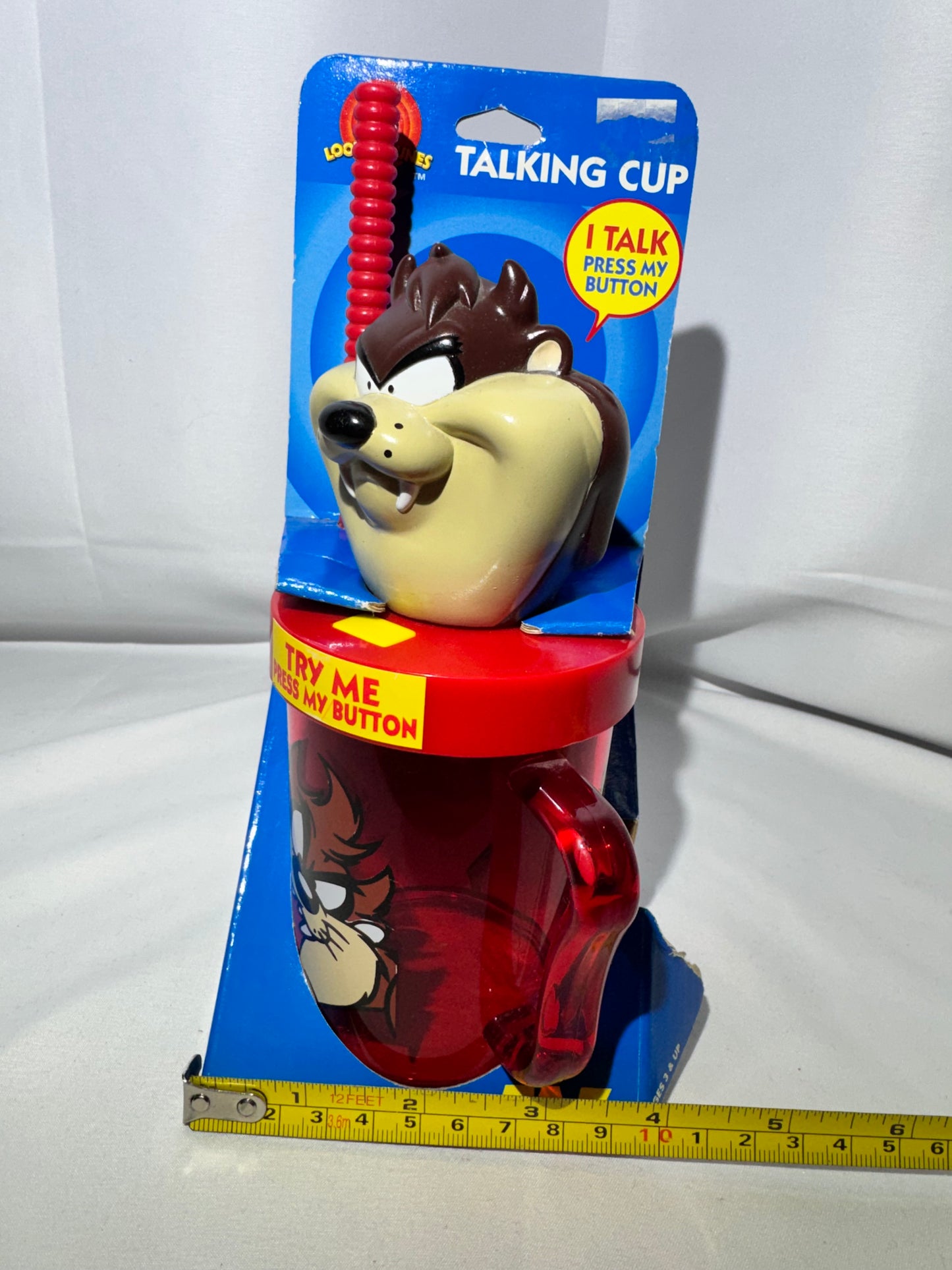 Vintage Looney Tunes Taz Talking Spill-Proof Cup – In Box