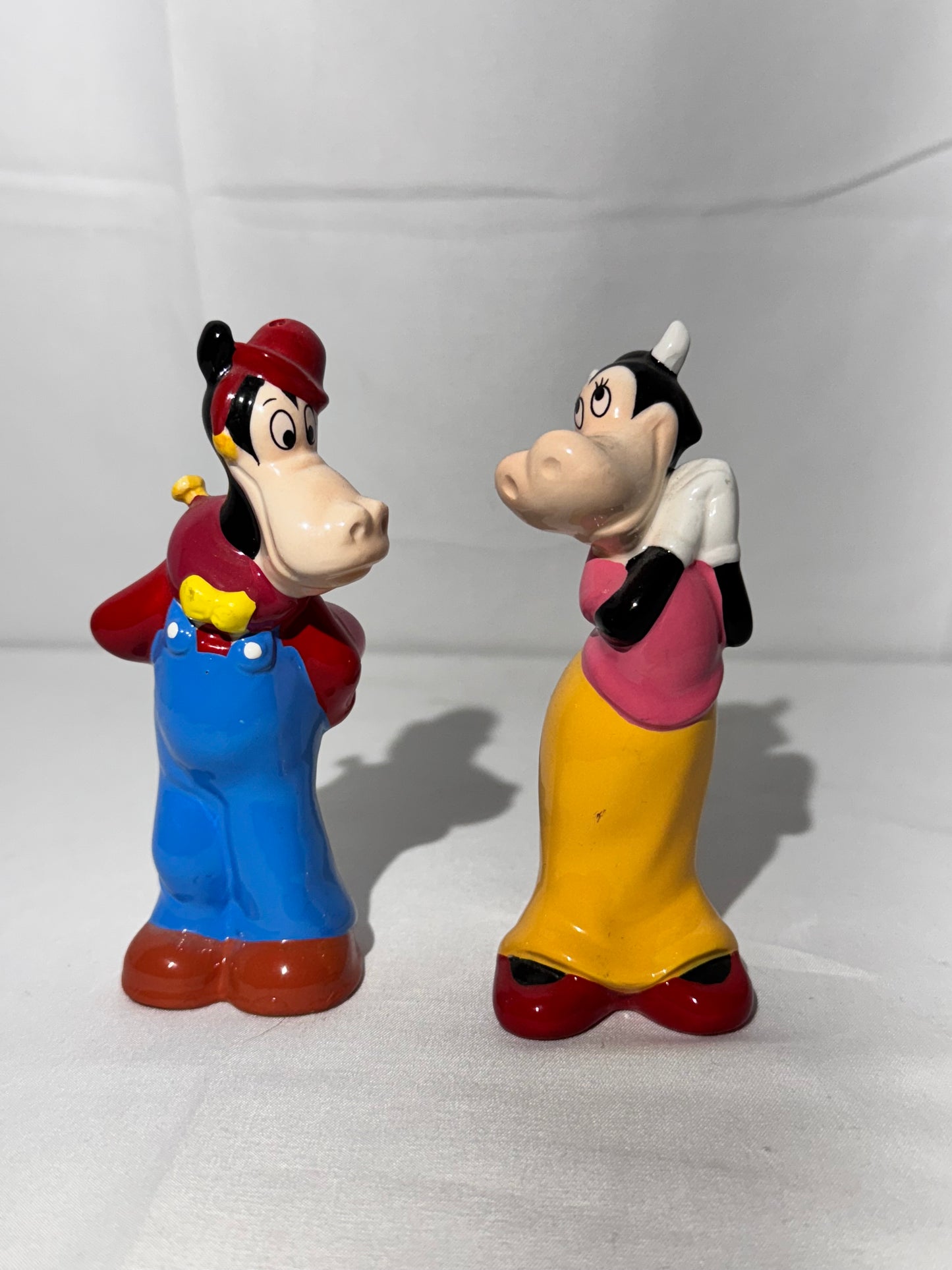 vintage Disney Horace Horsecollar & Clarabelle Cow Salt and Pepper Shakers