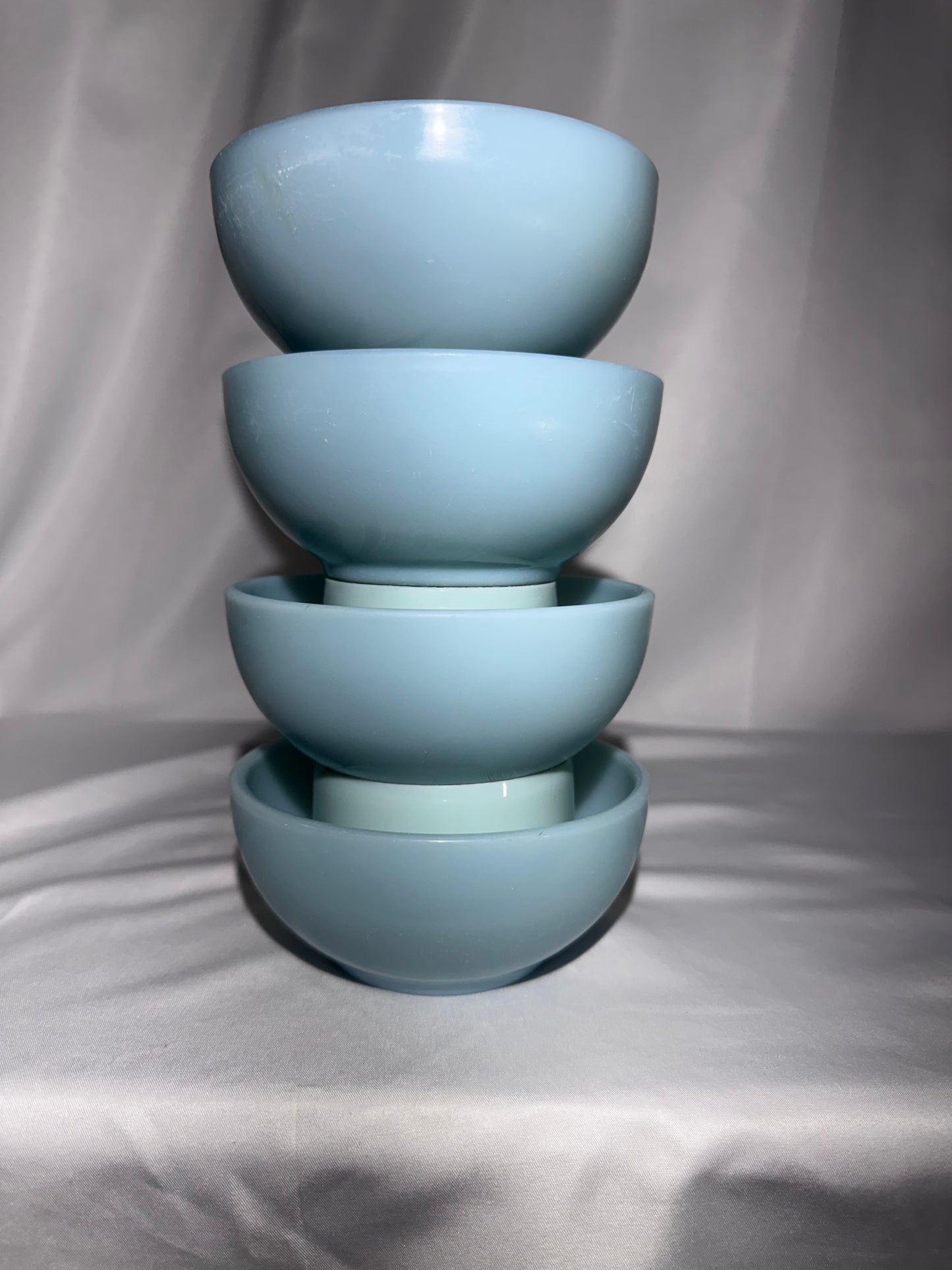 Vintage Fire-King Turquoise/Delphite Blue Chili Bowls – Set of 4
