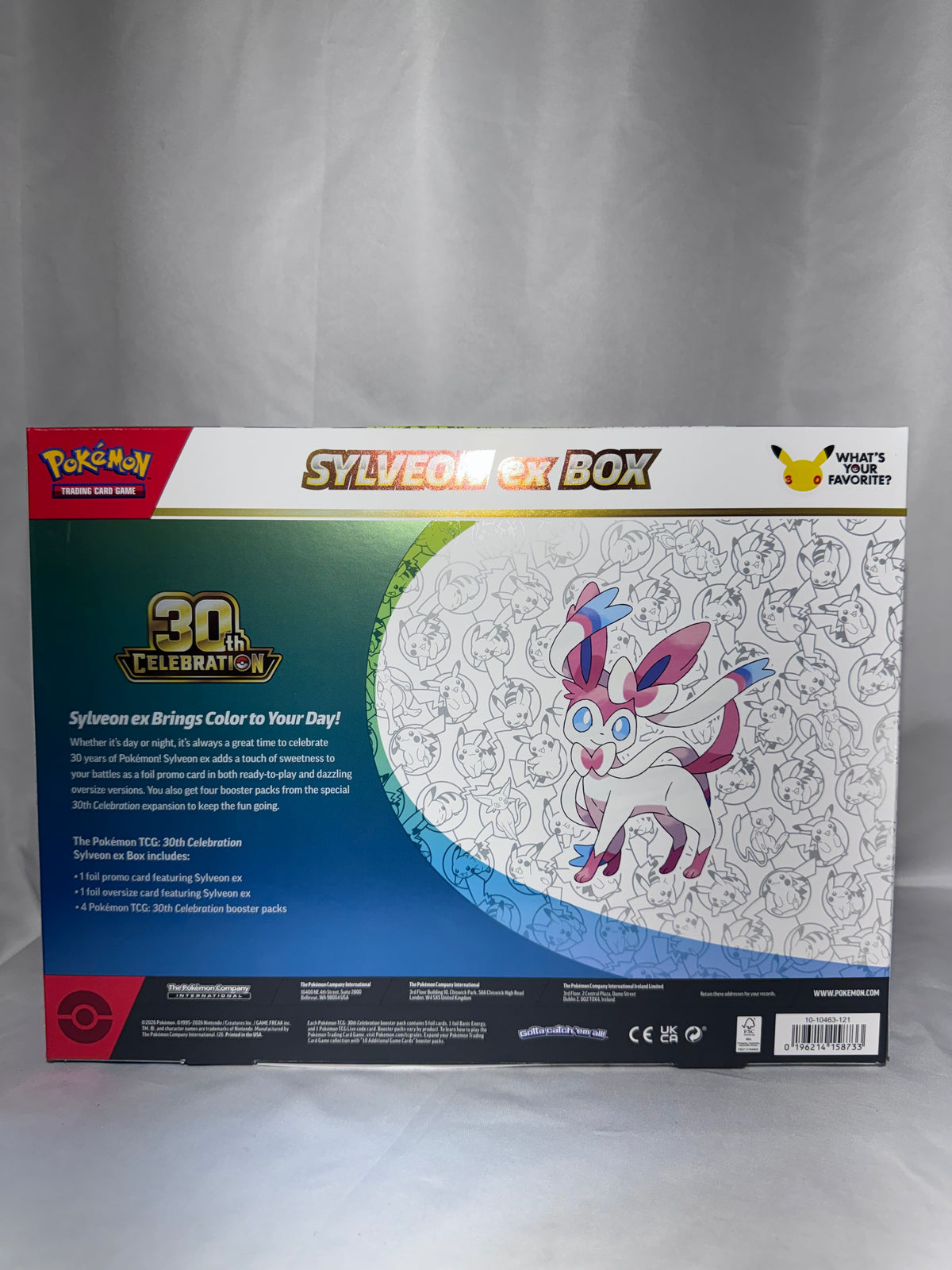 Pokémon TCG – 30th Celebration Sylveon ex Box – Factory Sealed