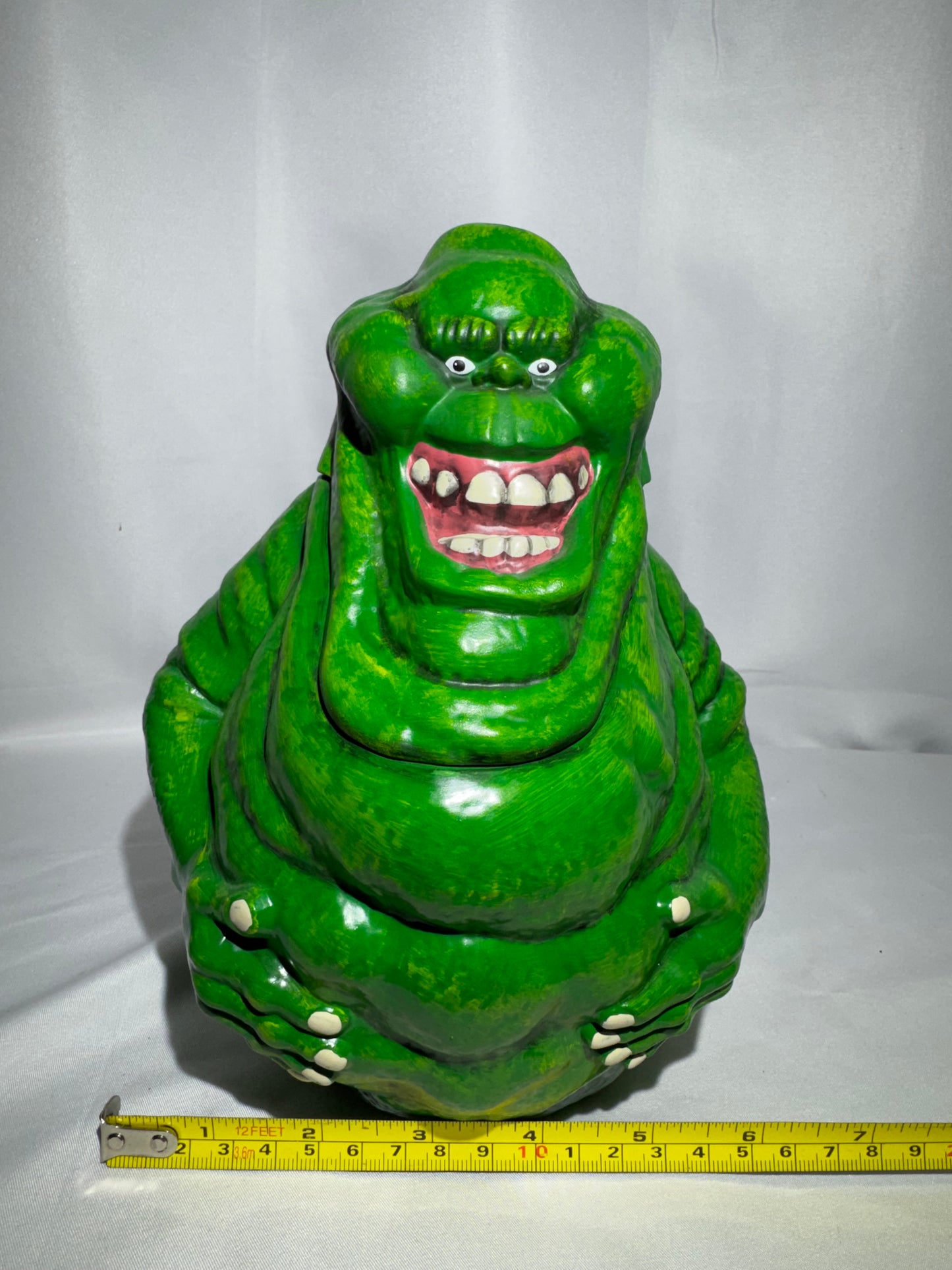Rare Vintage Ghostbusters Slimer Ceramic Cookie Jar 9” Hand Painted No Box