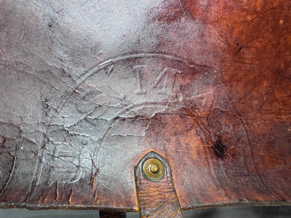 Vintage WWII-Era U.S. Mail Leather Postal Carrier / Messenger Bag – Heavy-Duty Leather – Bona Allen