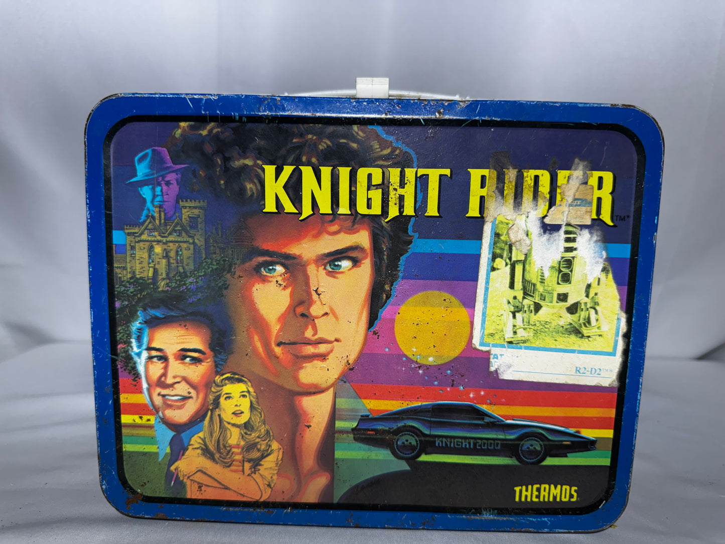 Vintage 1983 Knight Rider Metal Lunchbox – Thermos – David Hasselhoff & KITT