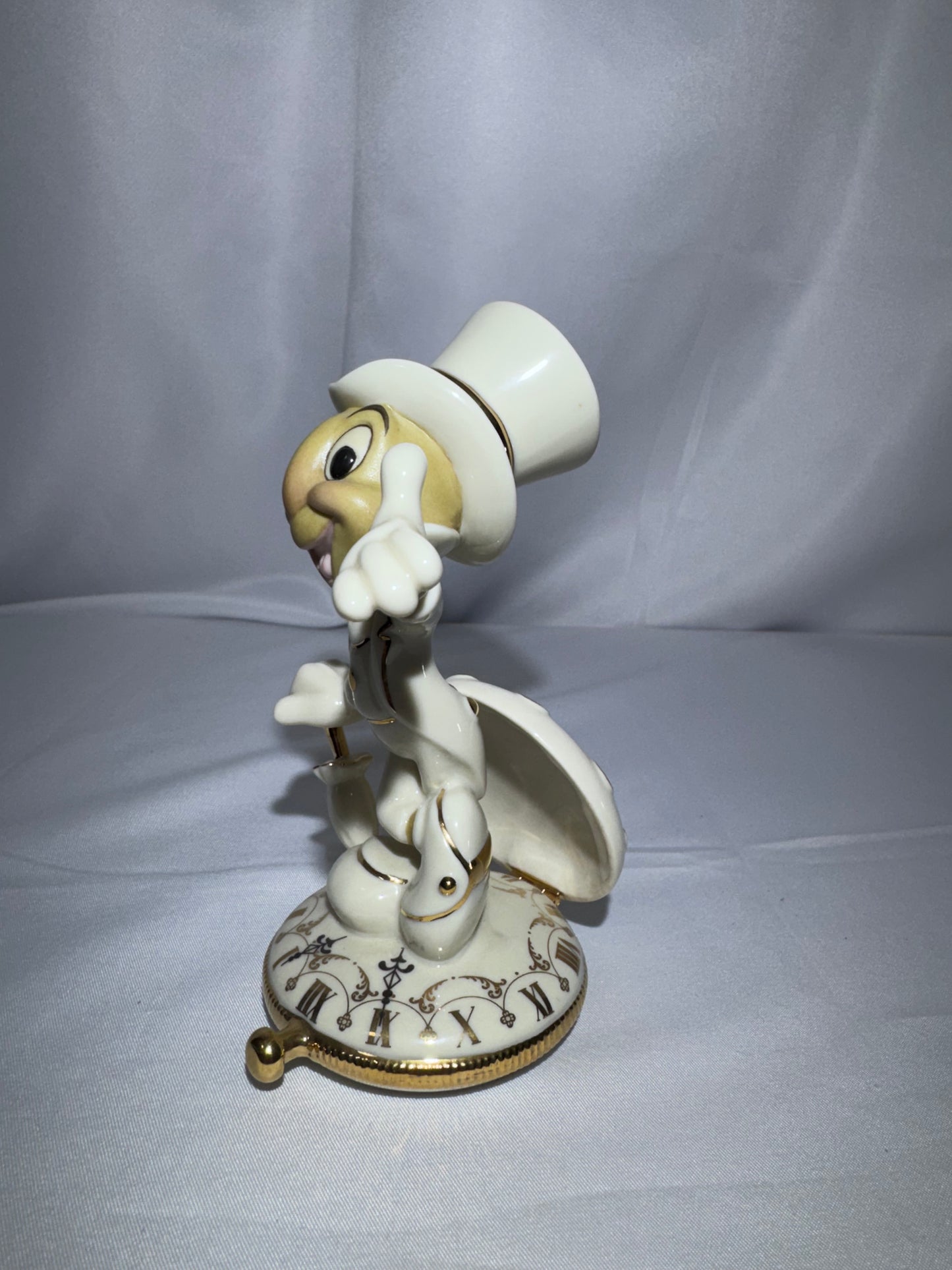Lenox Disney Jiminy Cricket Figurine Pinocchio 24K Gold Ivory China Retired