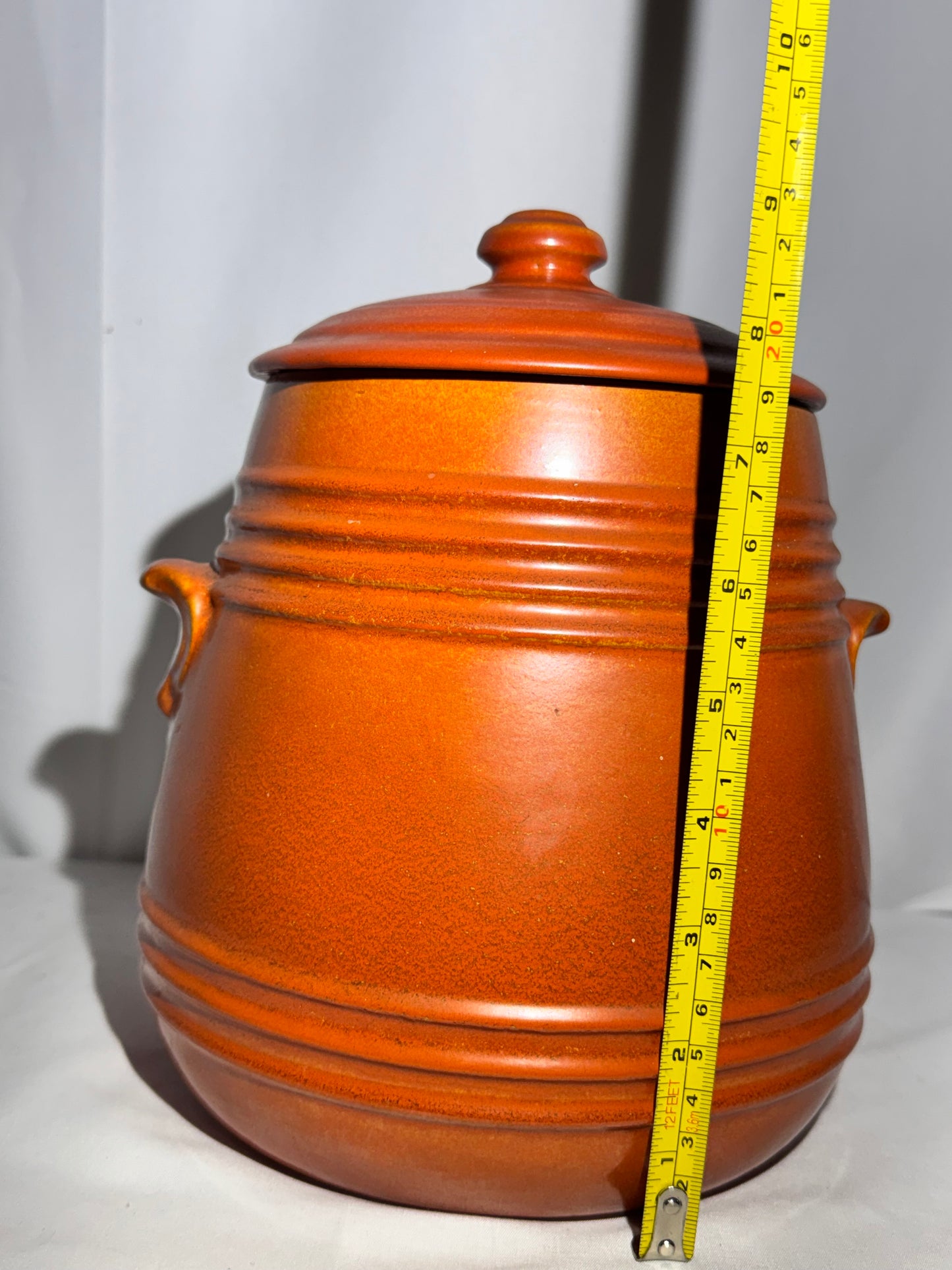 Amber Ringware Large Canister with Lid