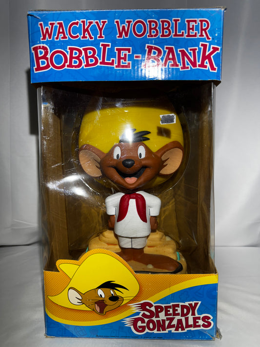 Funko Wacky Wobbler Bobble Bank Speedy Gonzales Looney Tunes WB w/ Original Box