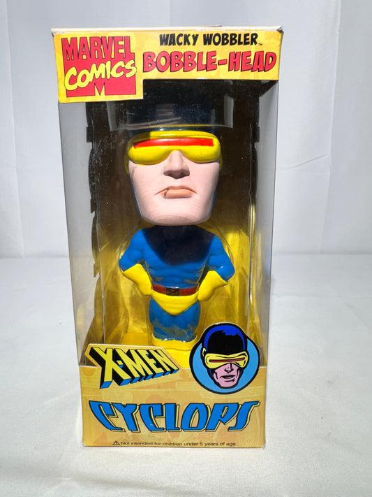 Marvel X-Men Cyclops Wacky Wobbler Bobblehead (2008) by Funko – Original Box