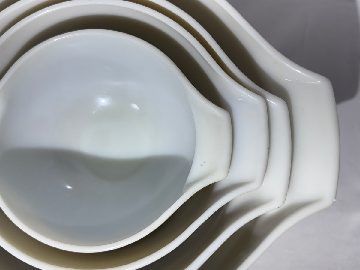 Vintage Pyrex Homestead Blue Floral Cinderella Mixing Bowl Set of 4 Nesting Bowls