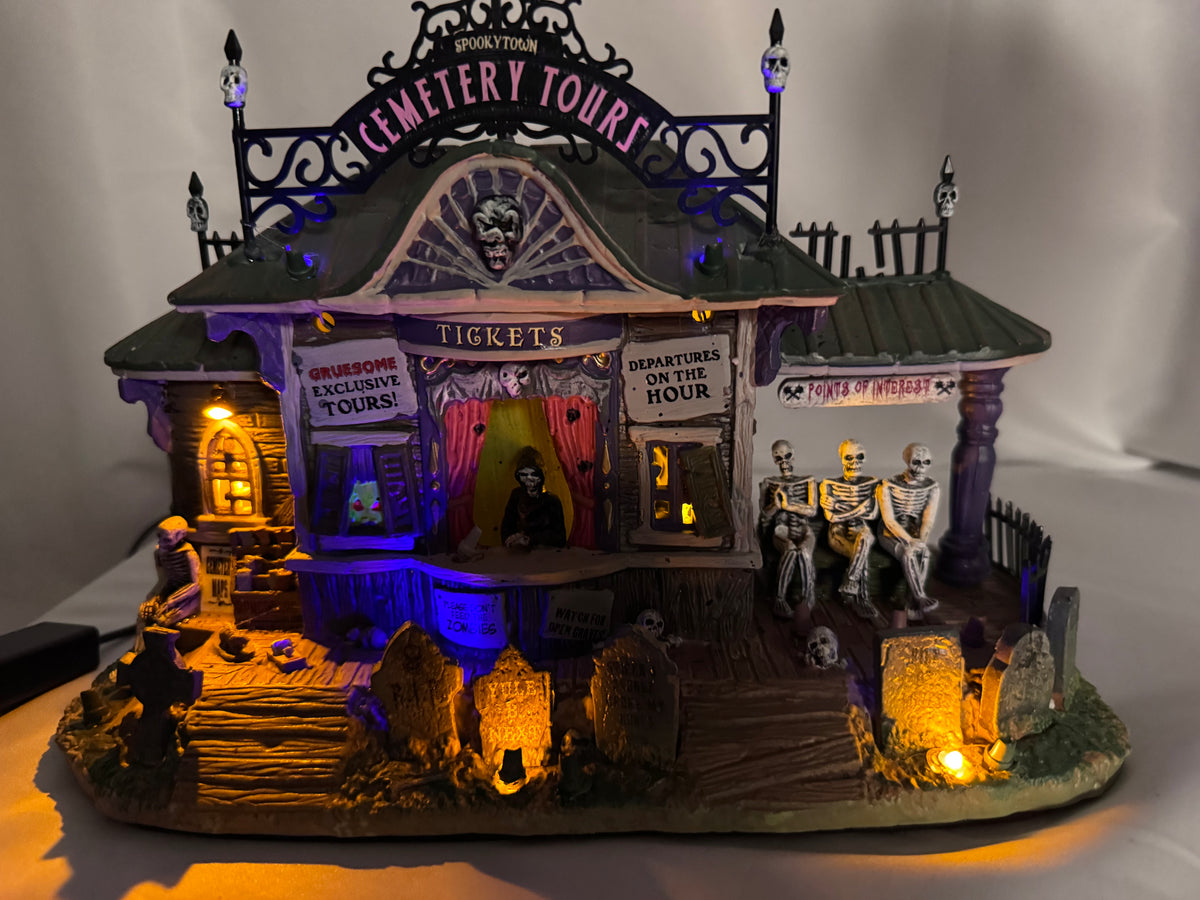Lemax Spooky Town Cemetery Tours #25327 – Retired 2012 Animated & Lighted Halloween Village