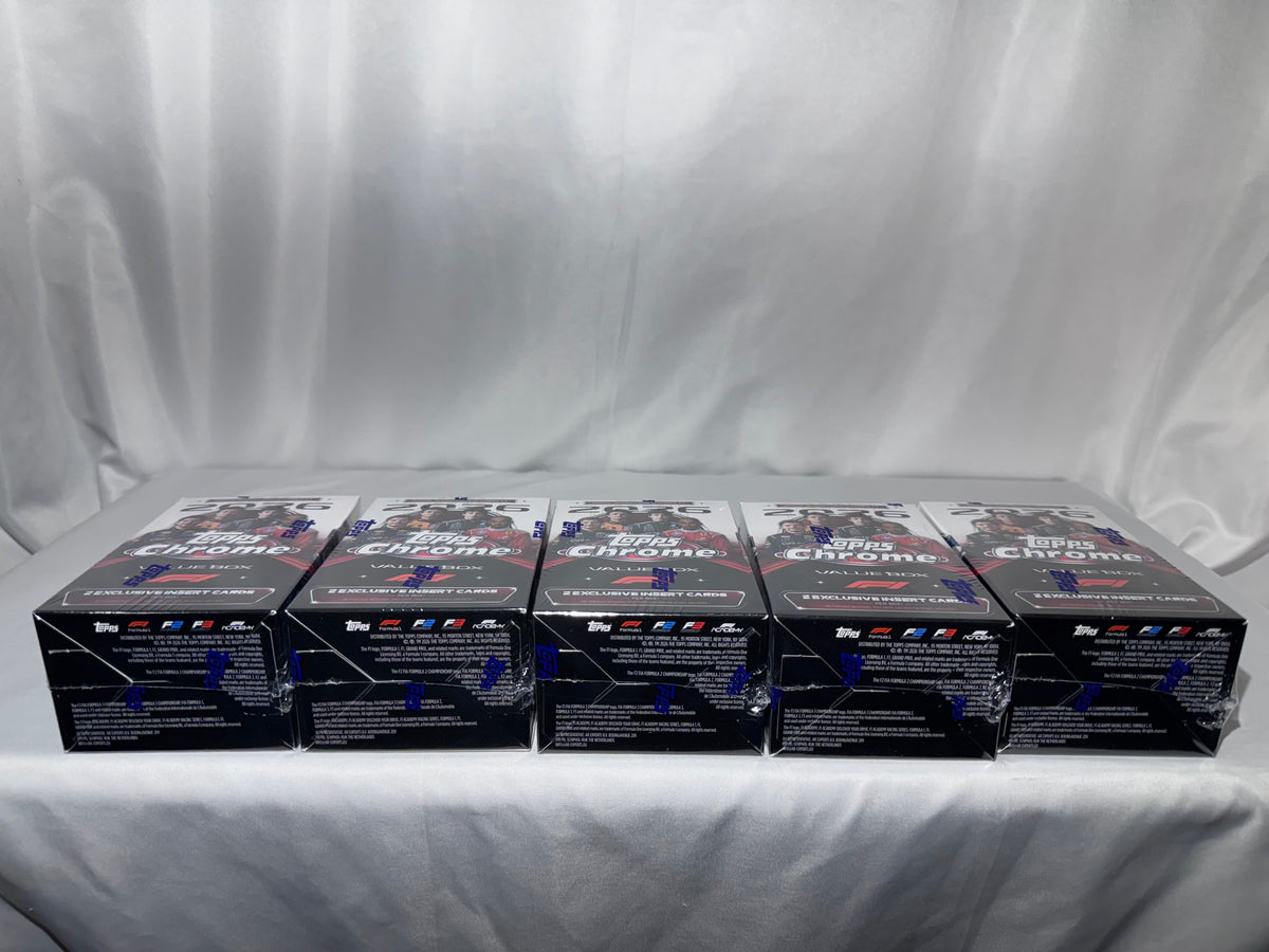 2026 Topps Chrome Formula 1 F1 Value Boxes – Lot of 5 – Factory Sealed