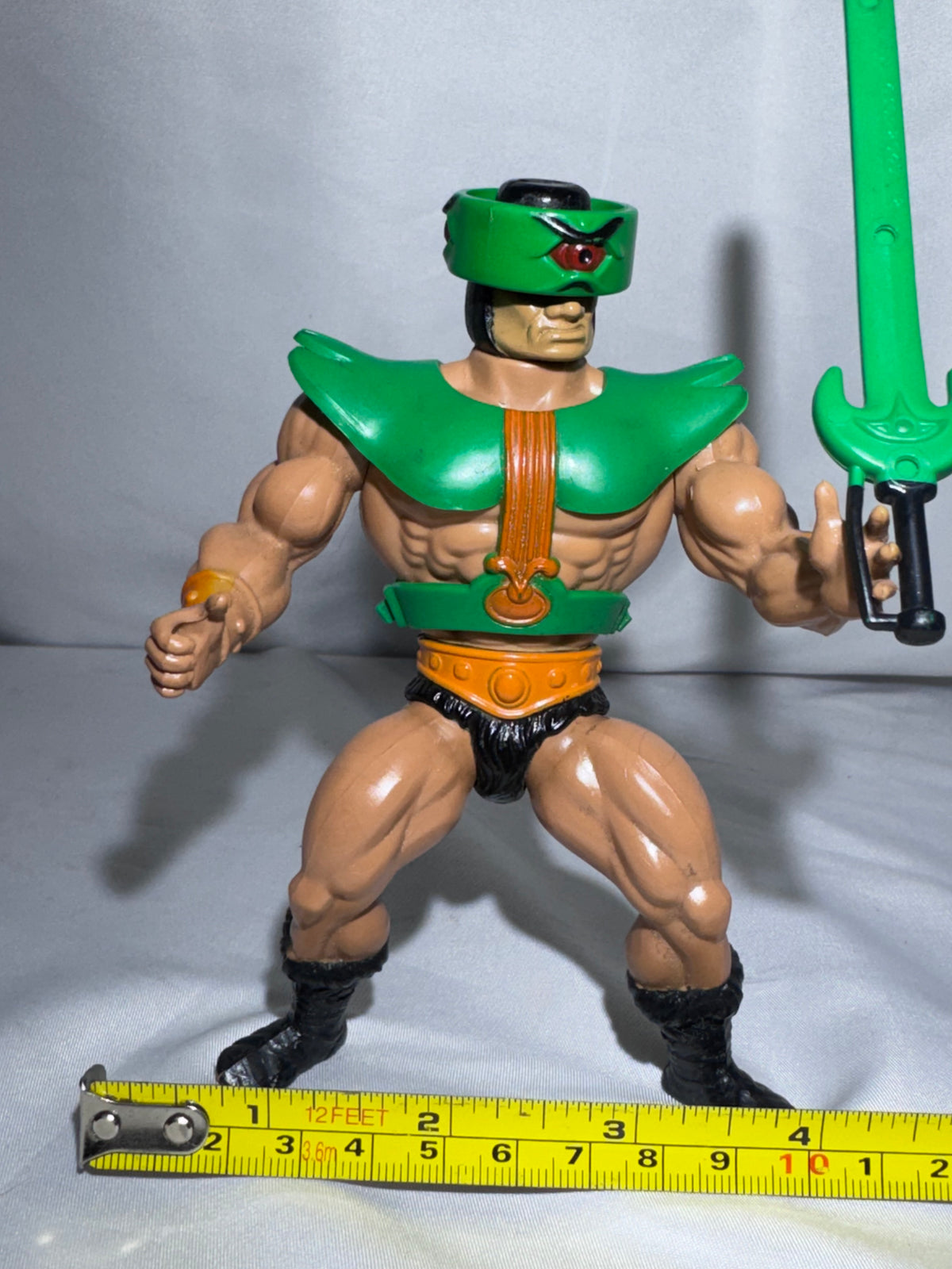 Vintage 1980s Mattel Masters of the Universe Tri-Klops Action Figure w/ Green Armor & Sword