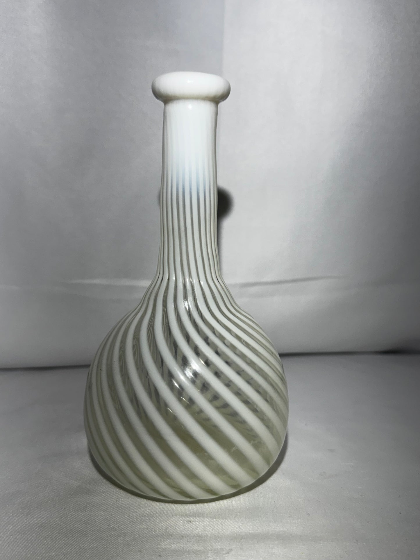 Antique EAPG Hobbs Glass Co. White Opalescent Swirl Barber Bottle – c. 1888