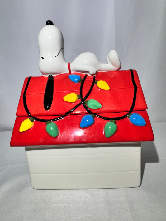 Snoopy Christmas Cookie Jar – Peanuts – With Original Box