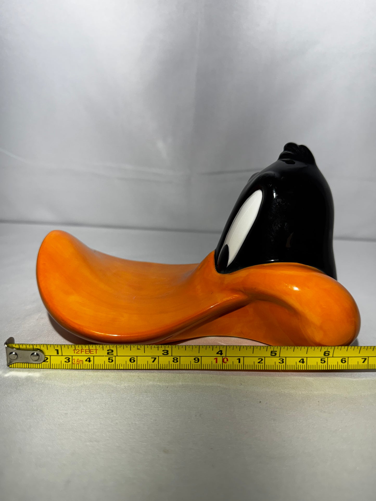 Vintage 1990s Warner Bros Looney Tunes Daffy Duck Ceramic Soap Dish