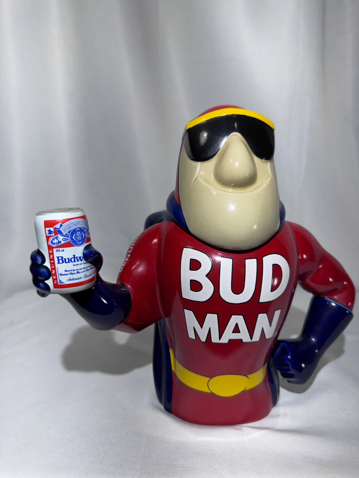 Vintage 1993 Budweiser “Bud Man” Ceramic Beer Stein CS213 – Original Packaging