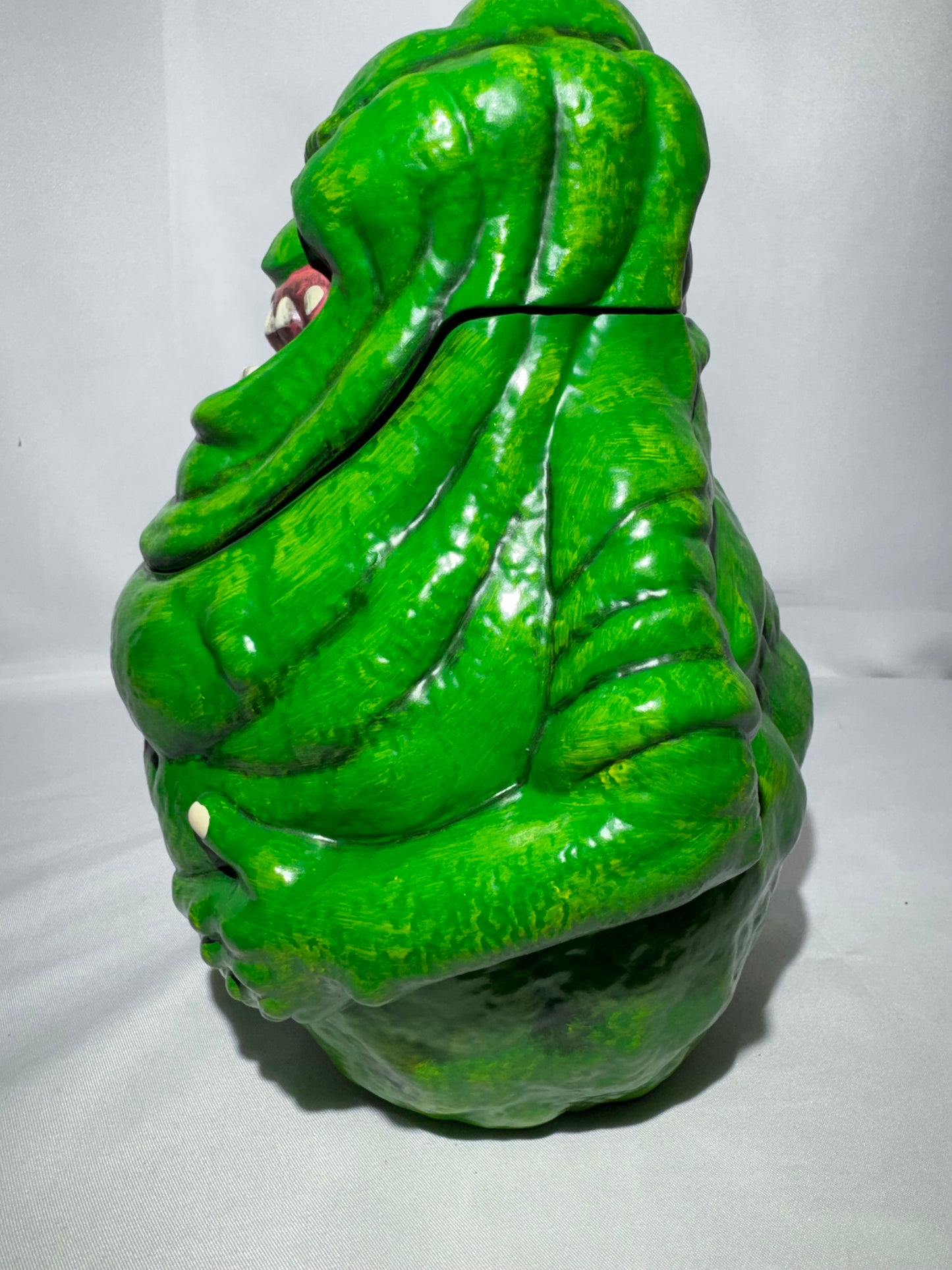 Rare Vintage Ghostbusters Slimer Ceramic Cookie Jar 9” Hand Painted No Box