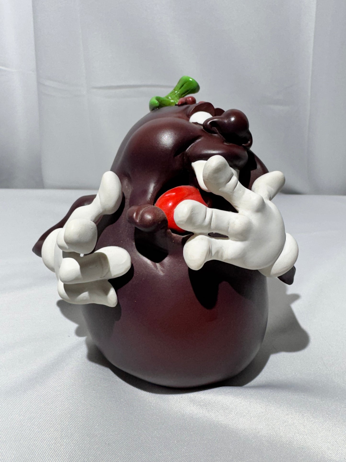 Vintage Giggling Groceries Eggplant Ceramic Figurine