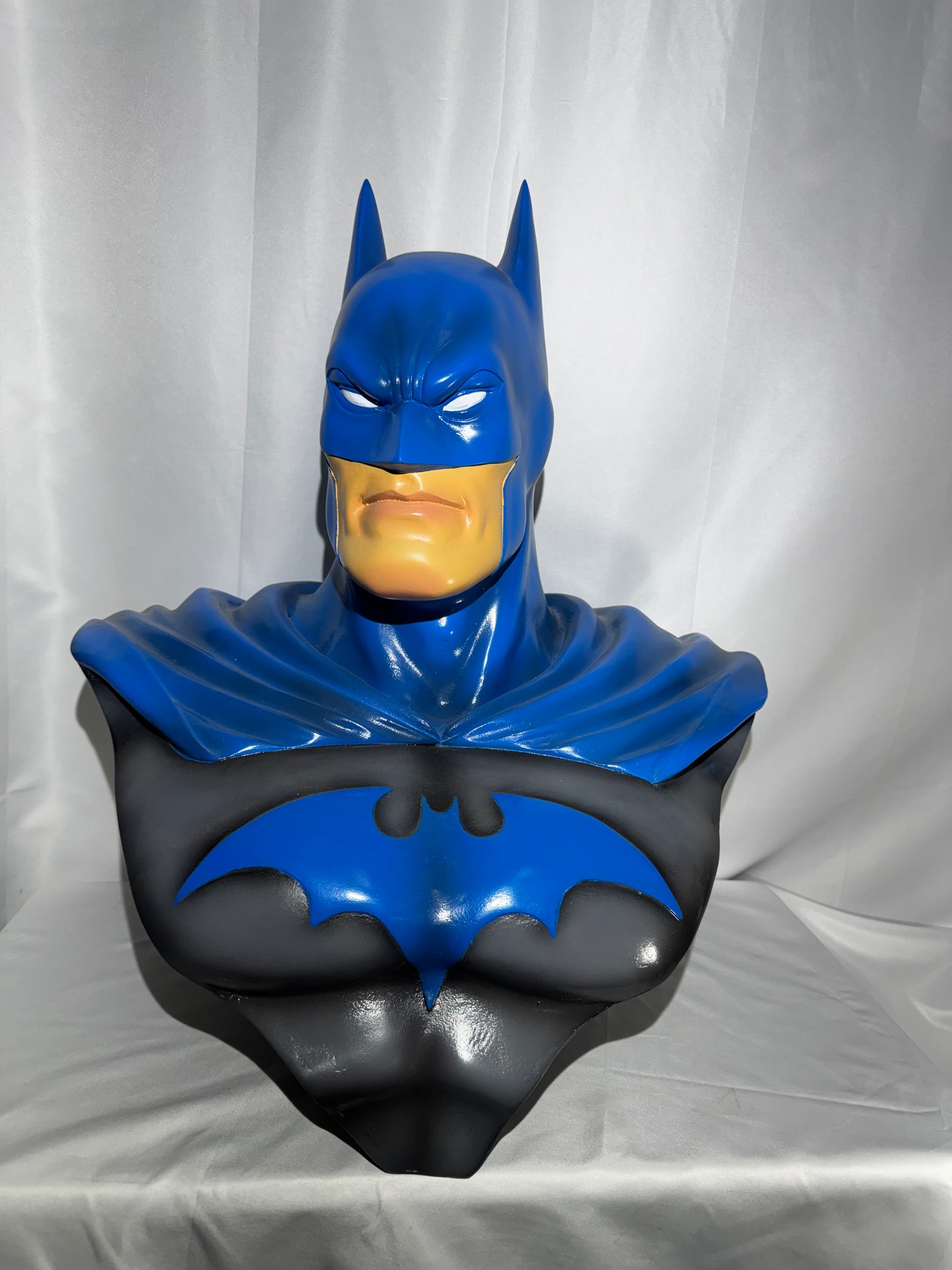 Vintage Batman Resin Bust 22” Large DC Comics Display Statue Grey & Blue