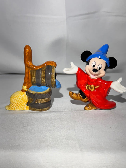 Mickey Mouse- Fantasia-Salt and Pepper shakers- Disney