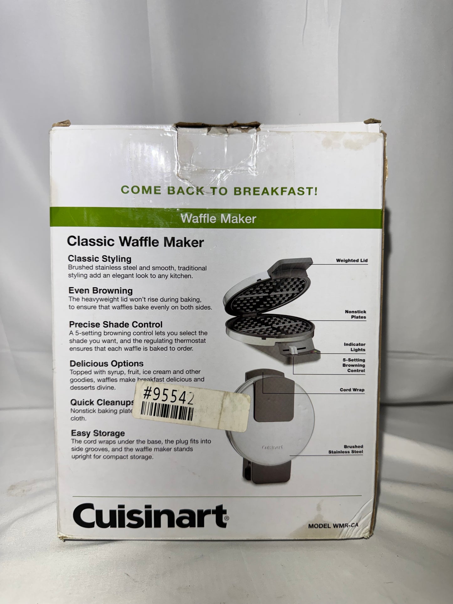 Cuisinart Classic round Waffle Maker – Model WMR-CA