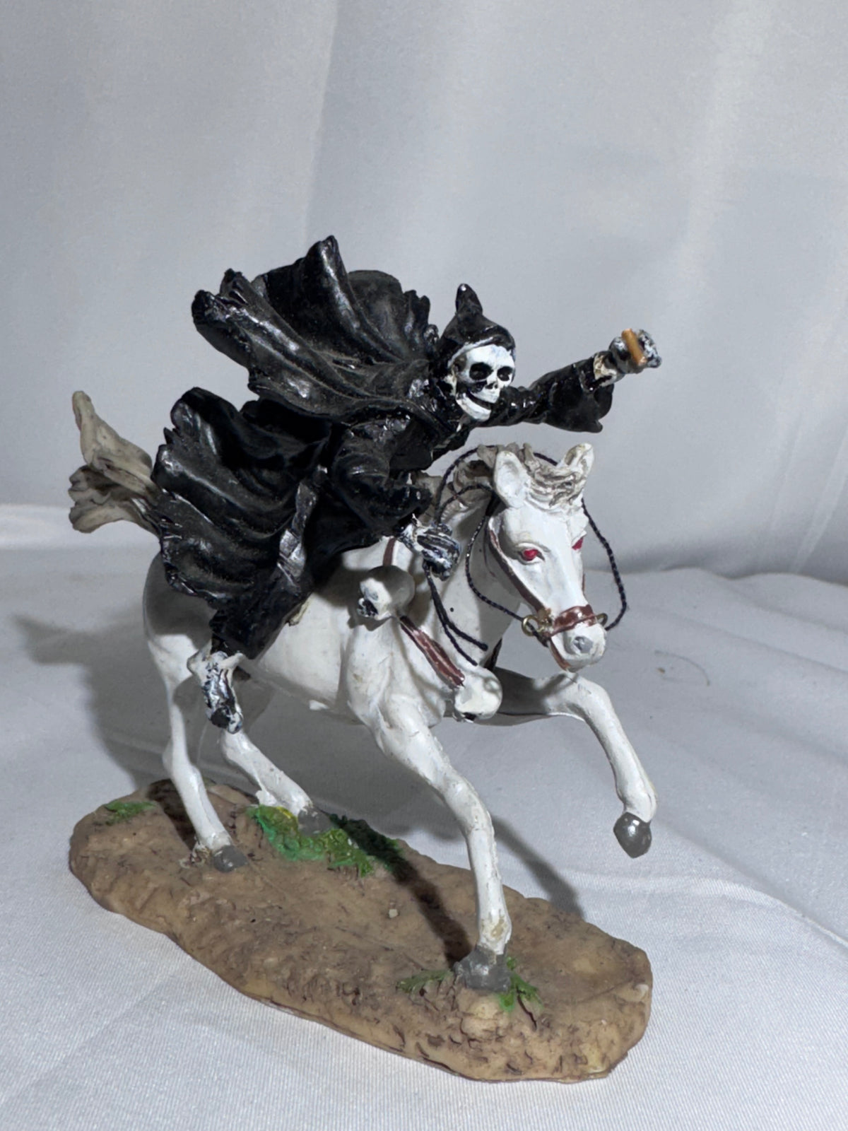 LEMAX Spooky Town Death on a Pale Horse #72379 – Retired Halloween Figurine – 2014